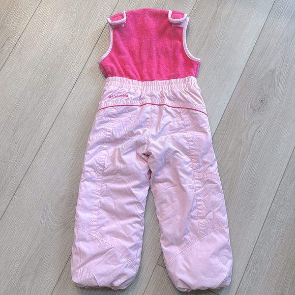 Columbia Toddler Girls Pink Sherpa Snow Velcro Jumpsuit Size 4/5 - Picture 3 of 6
